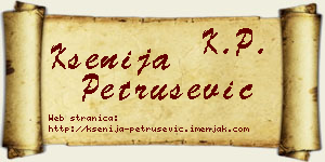 Ksenija Petrušević vizit kartica